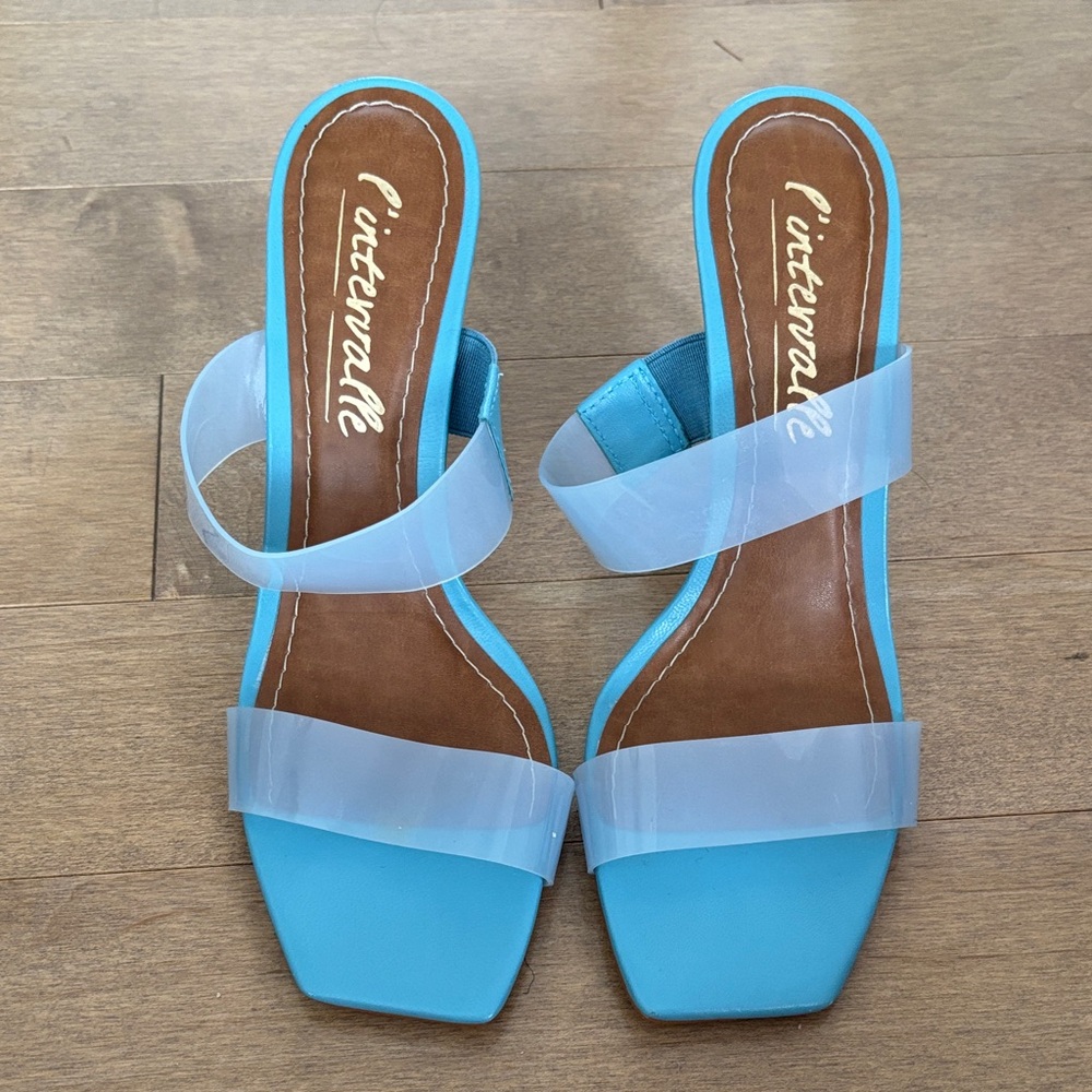 L'INTERVALLE Sky Blue Heeled Sandals